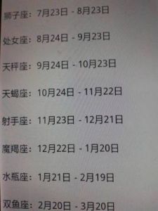 星座解析8月21日的星座是什么？