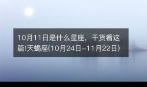 11月22日是哪个星座