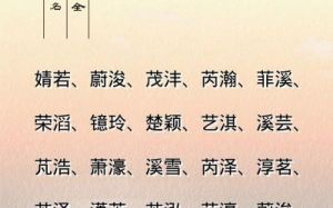 男孩子的名字 2023兔年女宝宝取名