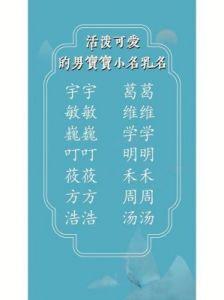 萌萌哒的小名不叠字 男孩子的小名乳名大全