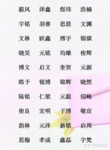 取名字大全，免费提供，响亮大方，气场强大