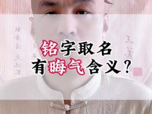 铭字取名的寓意与男孩子名字推荐