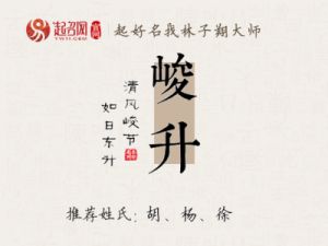 适合使用峻字的名字有哪些？带峻字的男孩名字寓意是什么？