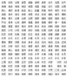 运用生辰八字挑选富有水属性的含义深远的名字