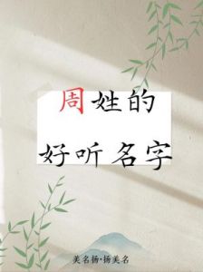 男孩名字好听的周姓名字大全，温暖人心