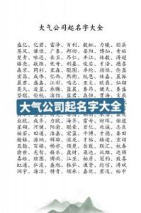 公司名大气又旺财：大气公司名字大全参考