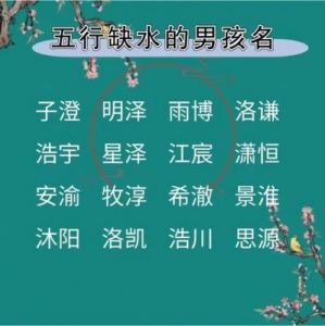 2025年端午节出生男孩五行缺水，起名推荐与