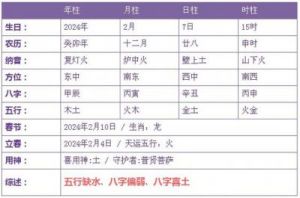 2025年7月2日出生男孩的悦耳名字及五行缺失分析