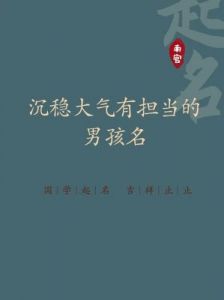 2025年立夏出生男宝宝五行缺水的沉稳大气名字推荐