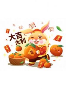 兔年祝福：灵巧与吉祥的象征