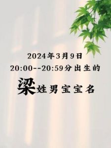 为梁姓男孩起个有意义的名字